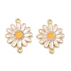 Brass Micro Pave Clear Cubic Zirconia Connector Charms CU-CBA280C-11G-02-1