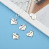 Wedding Party Supply Antique Silver Alloy Rhinestone Heart Carved Word Flower Girl Wedding Family Charms ALRI-N005-28A-5