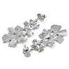 304 Stainless Steel Leaf Stud Earrings EJEW-K294-02P-2