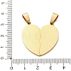 201 Stainless Steel Split Pendants STAS-F368-05G-3