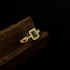 Brass Alloy & Clear Cubic Zirconia & Synthetic Malachite & Natural Black Agate Finger Rings FS-WG4BC4E-01-3