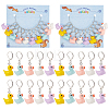 10Pcs 5 Colors Opaque Resin Duck Charms Locking Stitch Makers HJEW-PH01852-1