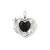 925 Sterling Silver Micro Pave Cubic Zirconia Pendants STER-Q002-02G-1