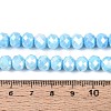 Anti-Tarnish Electroplate Rondelle Glass Beads Strands EGLA-T021-8mm-17-03-2