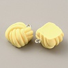 Opaque Resin Pendants RESI-WH0029-24P-01-1