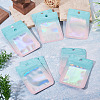 60Pcs Rectangle Glitter Holographic Plastic Resealable Packaging Bags ABAG-TA0001-97A-03-4