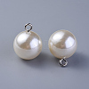 Resin Imitation Pearl Pendants/Shank Buttons BUTT-WH0014-03F-1