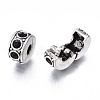 Brass Rhinestone European Clasps KK-N291-01AS-08-3