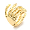 Real 14K Gold Plated Brass Cuff Earrings LS-EJEW-M232-02A-G-1