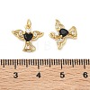 Brass Micro Pave Cubic Zirconia Pendants KK-A291-03G-4