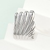 304 Stainless Steel Cuff Rings RJEW-D306-10P-5