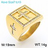 304 Stainless Steel Cubic Zirconia Finger Rings for Men FS-WG9BEFD-06-1