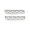 Brass Micro Pave Clear Cubic Zirconia Spacer Bars KK-Z139-11S-03-1