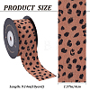 Leopard Print Polyester Ribbon OCOR-WH0047-43A-2
