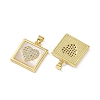 Rack Plating Brass Micro Pave Clear Cubic Zirconia Pendants KK-K341-44G-04-2