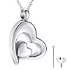 304 Stainless Steel Heart Pendant Urn Ashes Necklaces PW-WG8DE50-01-5