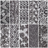 10 Rolls PET Lace Flower Nail Foils Floral Transfer Paper STIC-SP0001-18-3