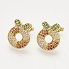 Brass Cubic Zirconia Pendants & Stud Earrings & Adjustable Rings Jewelry Sets SJEW-S043-15-4