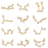 Brass Micro Clear Cubic Zirconia Pendants ZIRC-SC0001-06-1