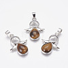 Natural Tiger Eye Pendants X-G-G651-A05-1