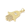 Brass Micro Pave Cubic Zirconia Pendants KK-P345-76G-2