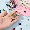 40Pcs 10 Colors Faceted Glass Charms GLAA-FS0002-68-4