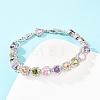 Platinum Tone Brass Micro Pave Cubic Zirconia Tennis Bracelets BJEW-B160-03P-03-2