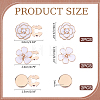 6Pcs 3 Styles Flat Round & Flower Alloy Cufflinks FIND-ME0004-46-2