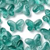 50Pcs Transparent Spray Painted Glass Beads GLAA-YW0004-97D-1
