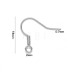 304 Stainless Steel Earring Hooks STAS-S111-002-3