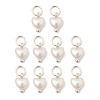 ABS Imitation Pearl Bead Charms PALLOY-JF04111-1