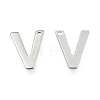 Tarnish Resistant 304 Stainless Steel Letter Charms LS-X-STAS-O072-V-1