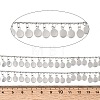 304 Stainless Steel Link Chains with Blank Disc Charms STAS-D391-02P-2