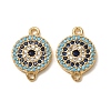 Brass Micro Pave Cubic Zirconia Connector Charms GG-CBAE681-20G-1