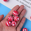 Opaque Striped Acrylic Beads MACR-S373-27B-03-6