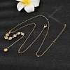 Brass Micro Pave Clear Cubic Zirconia Geometric Pendant Y Tassel Necklaces NJEW-P350-01A-G-2