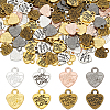 160Pcs 8 Colors Tibetan Style Alloy Pendants TIBEP-FG0001-15-1