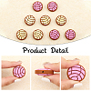 10Pcs 2 Colors Food Grade Eco-Friendly Silicone Beads SIL-CA0001-77-4