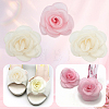 4pcs 2 colors Detachable Artificial Rose Organza Shoe Decoration AJEW-CP0001-82-6