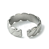 304 Stainless Steel Grooved Open Cuff Ring RJEW-L110-027P-3