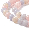 Natural White Jade Imitation Morganite Beads Strands G-I334-04A-3