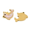 304 Stainless Steel Enamel Pendants STAS-H251-01A-G-2