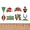 Rugby Alloy Enamel Pendants AL-K001-01-3