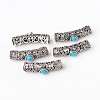 Tibetan Style Alloy Hollow Tube Beads PALLOY-K210-07A-AS-2