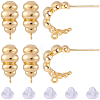 10Pcs Brass Stud Earring Findings KK-BBC0023-22-1