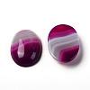 Natural Striped Agate/Banded Agate Cabochons G-J069-18x25mm-01-2