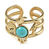 Synthetic Turquoise Finger Rings RJEW-U027-07G-03-2