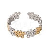 304 Stainless Steel Double Color Cuff Rings RJEW-S635-01GP-02-2