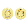 Brass Micro Pave Clear Cubic Zirconia Beads KK-T030-LA843-OX3-3