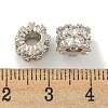 Brass Cubic Zirconia Beads KKB-L215-022P-2